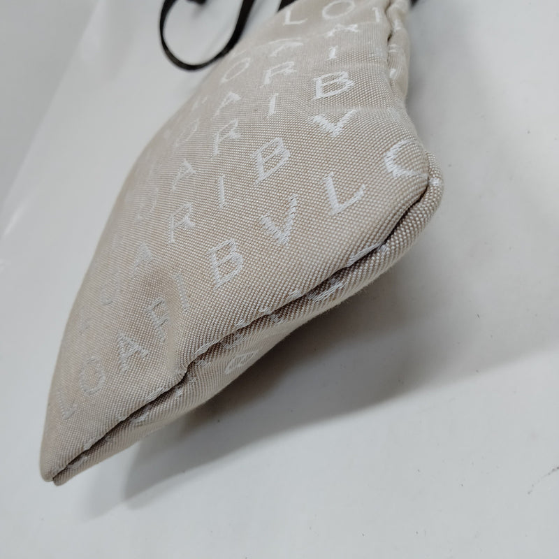 Bvlgari Shoulder Bag Beige Canvas