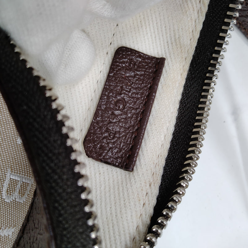 Bvlgari Shoulder Bag Beige Canvas