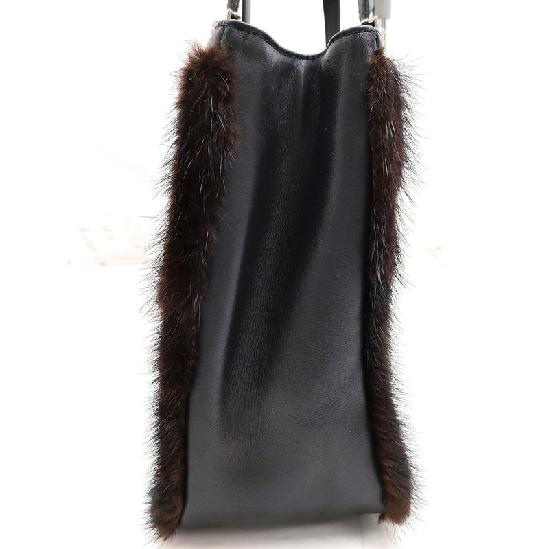 Versace Tote Bag Black Leather