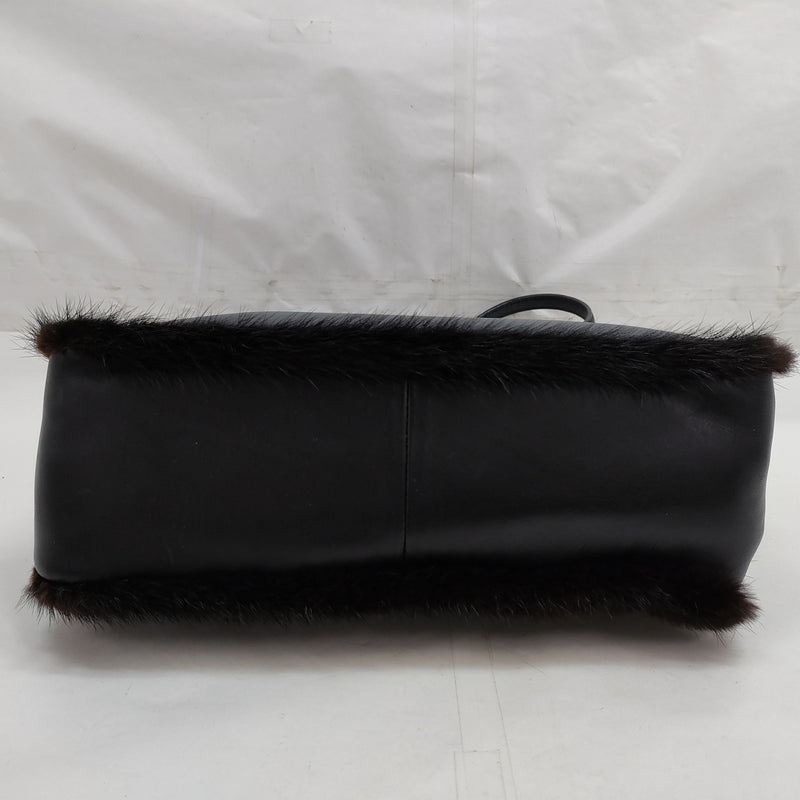 Versace Tote Bag Black Leather