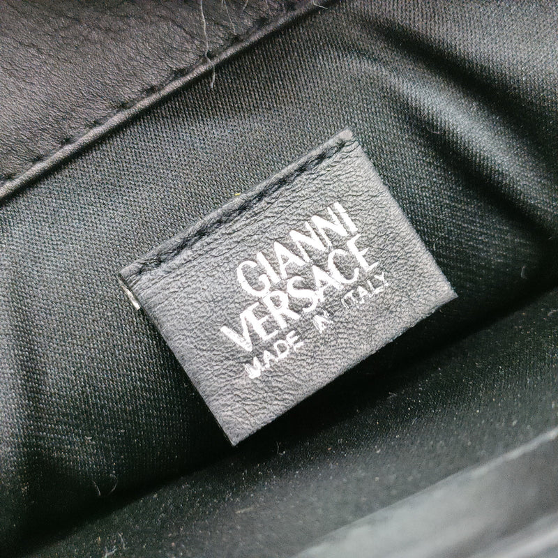 Versace Tote Bag Black Leather