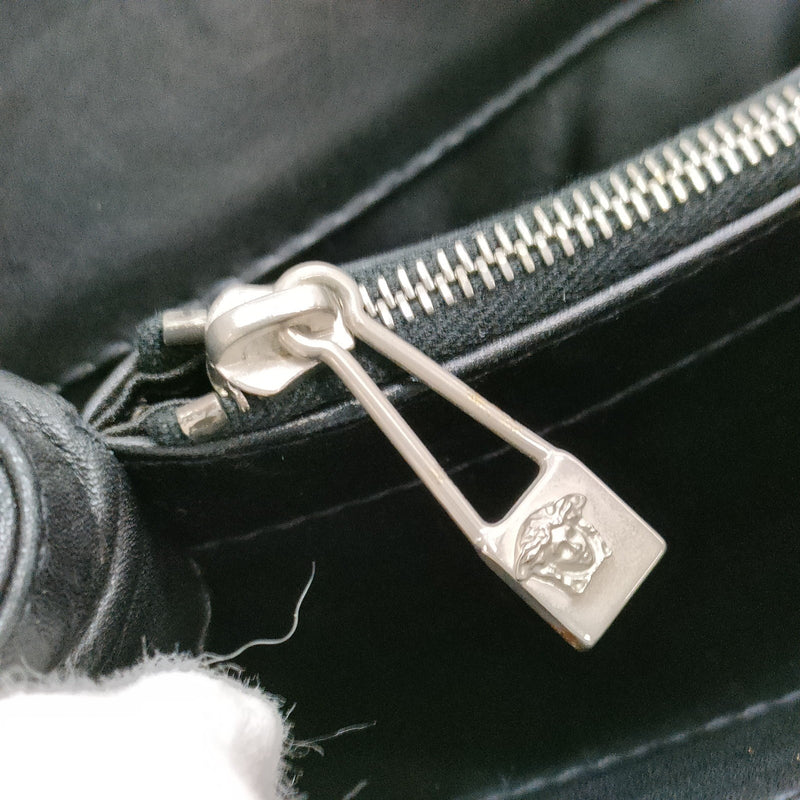 Versace Tote Bag Black Leather