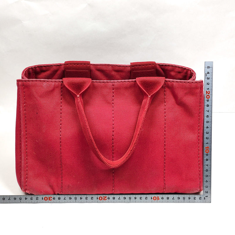 Prada Tote Bag Red Canvas