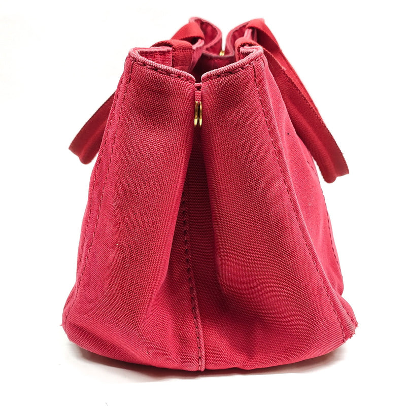 Prada Tote Bag Red Canvas
