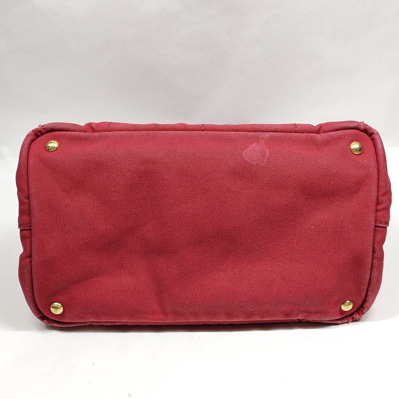 Prada Tote Bag Red Canvas