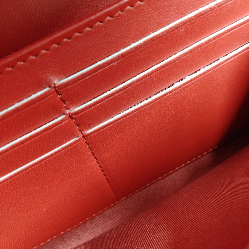 Chanel Long Wallet Red Leather