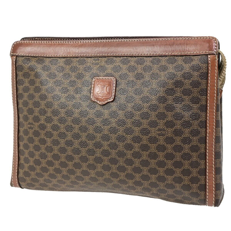 Celine Logo Macadam Pattern Clutch Hand