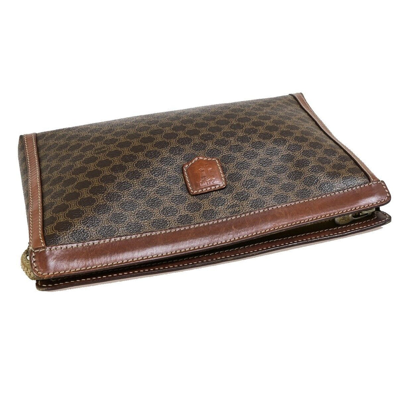Celine Logo Macadam Pattern Clutch Hand