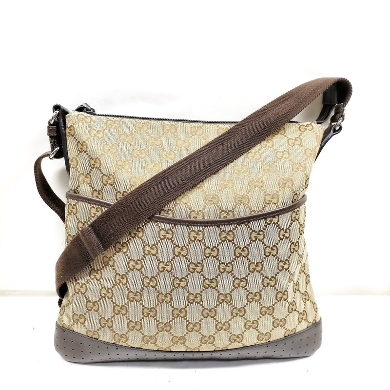 Gucci Shoulder Bag Brown Canvas