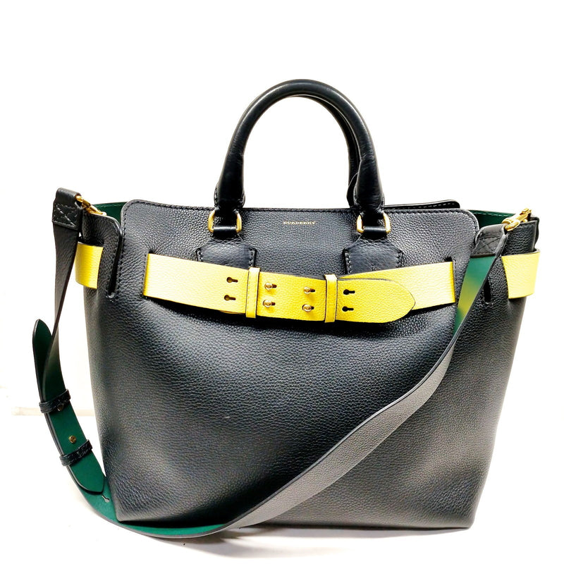 Burberry Tote Bag Black Leather