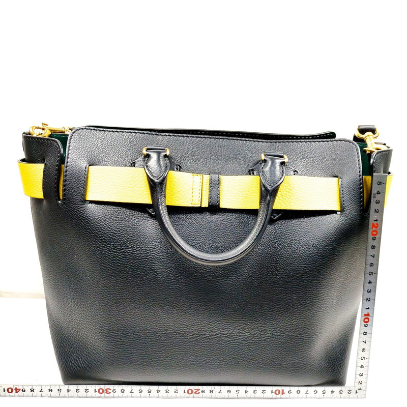 Burberry Tote Bag Black Leather