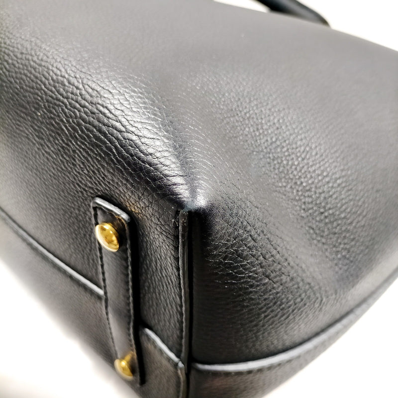 Burberry Tote Bag Black Leather