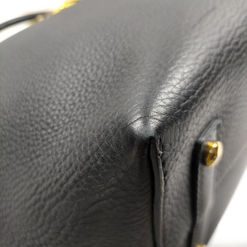 Burberry Tote Bag Black Leather