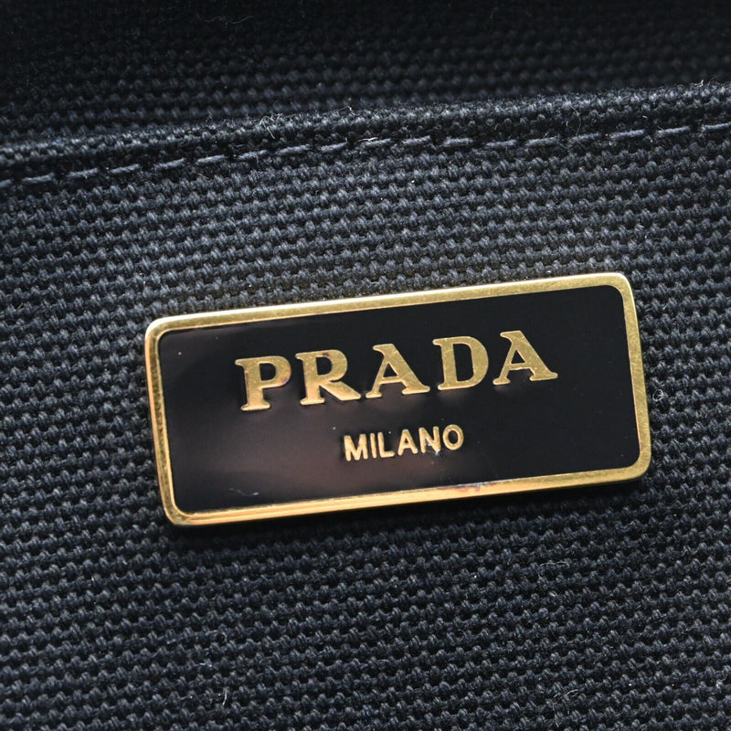 Prada Logos Canapa Canvas Hand Bag
