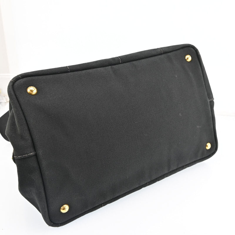 Prada Logos Canapa Canvas Hand Bag