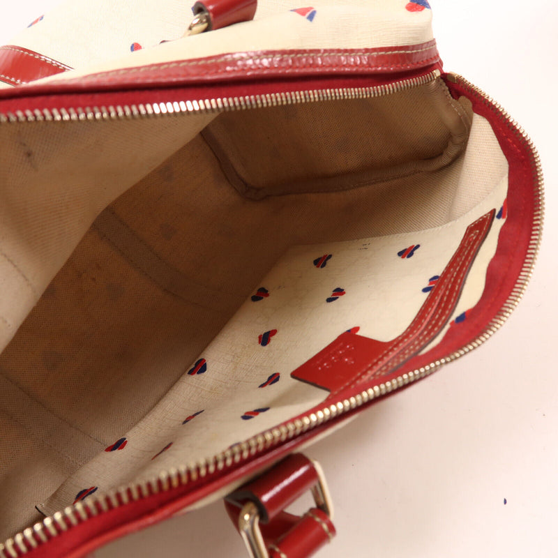Gucci Gg Ghw Hand Bag Pvc Coated Canvas