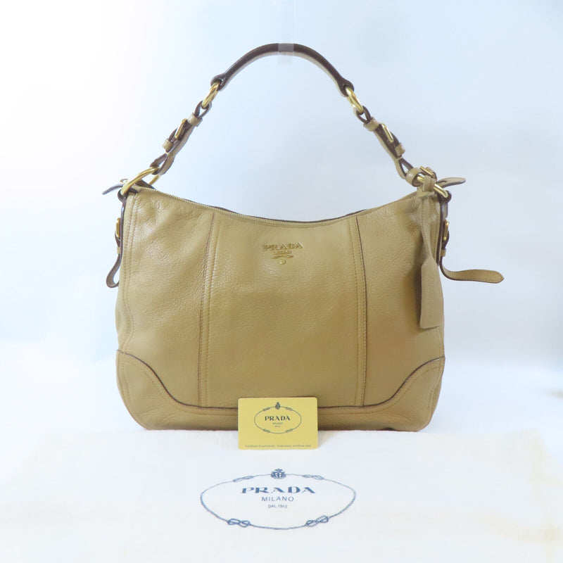 Prada Ghw Shoulder Handbag Calfskin