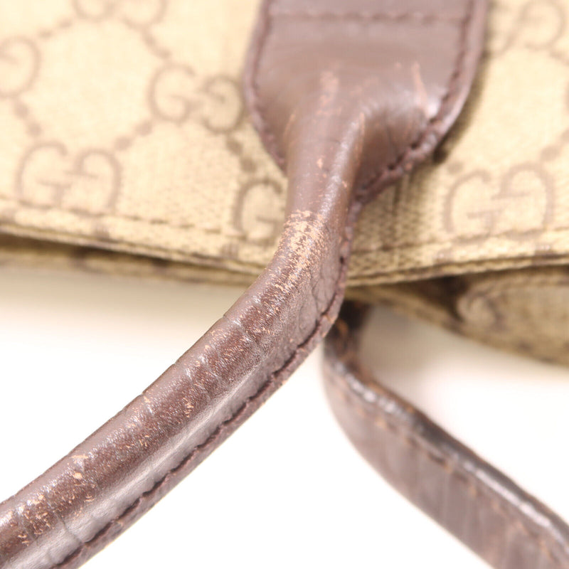 Gucci Gg Tote Bag Handbag Coated Canvas