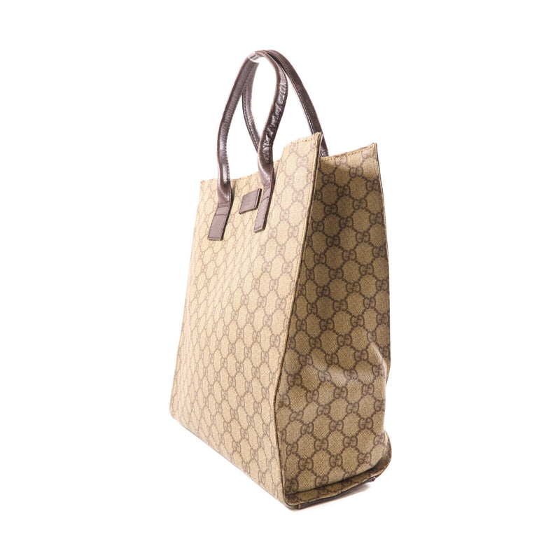 Gucci Gg Tote Bag Handbag Coated Canvas