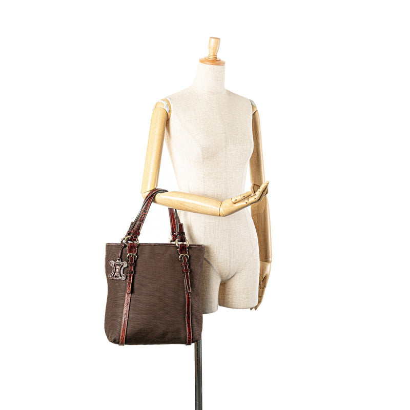 Celine Tote Brown Dark Canvas