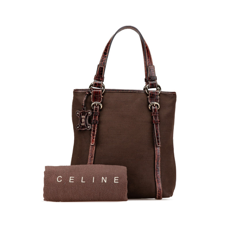 Celine Tote Brown Dark Canvas