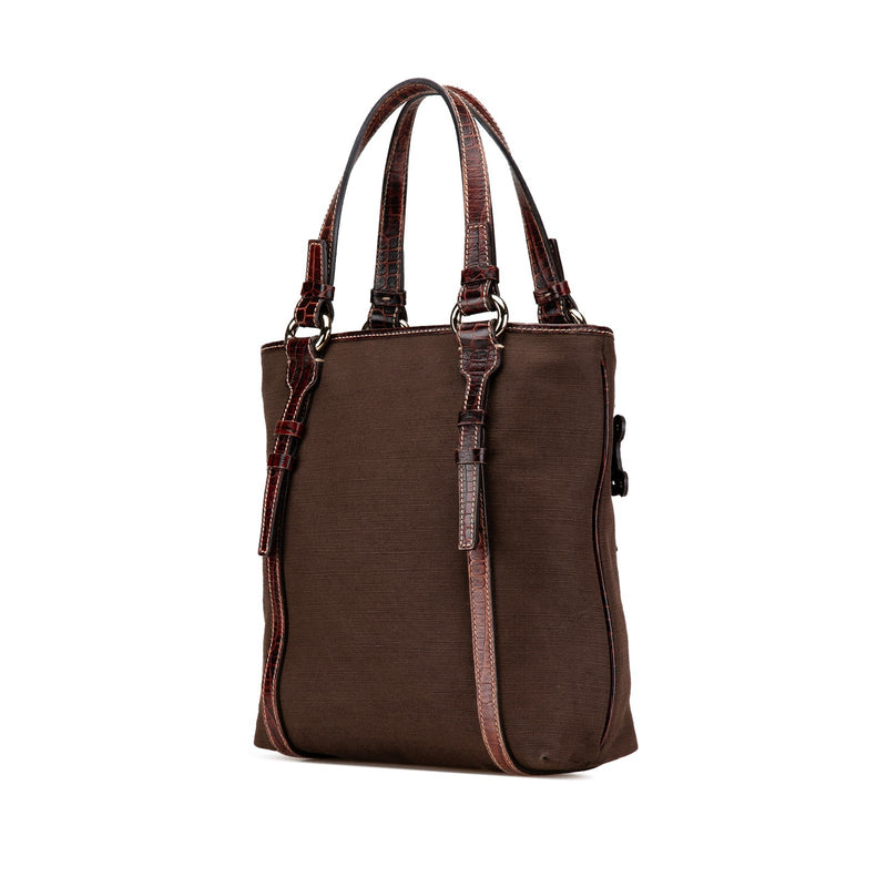 Celine Tote Brown Dark Canvas
