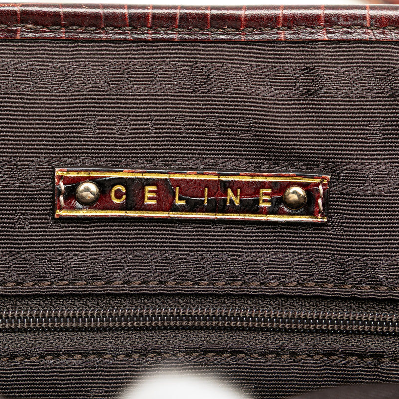 Celine Tote Brown Dark Canvas