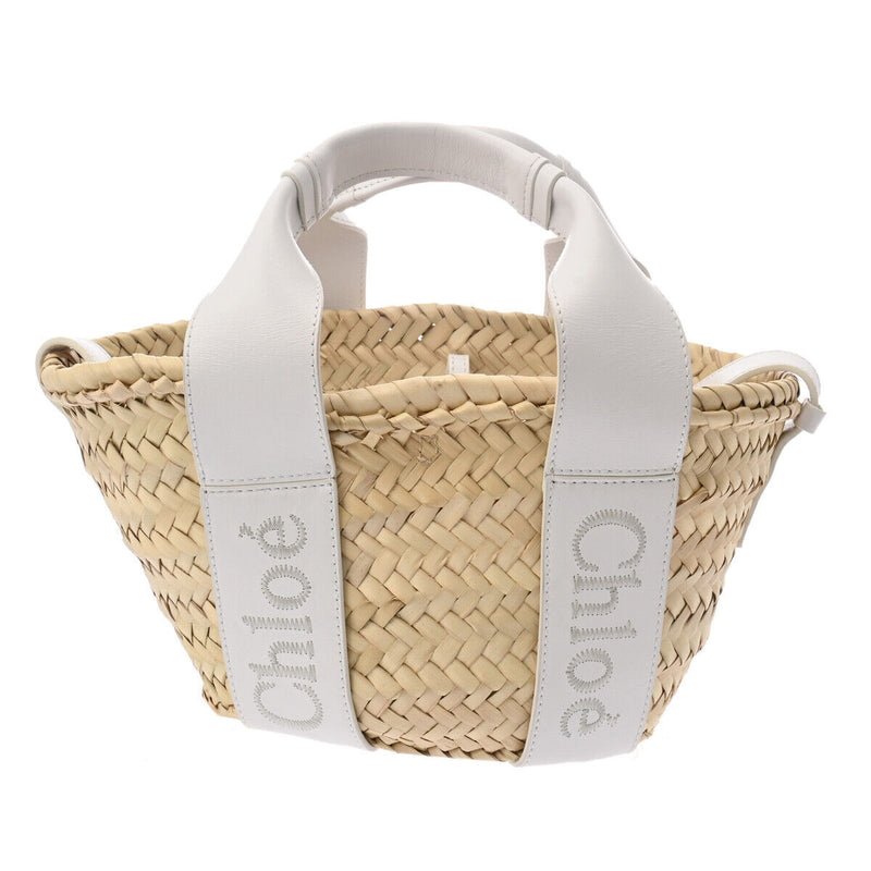 Chloe Sense Small Basket White Shoulder