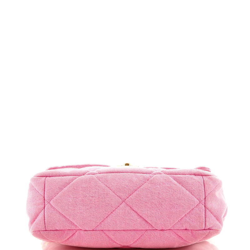 Chanel 19 Flap Bag Quilted Denim Large