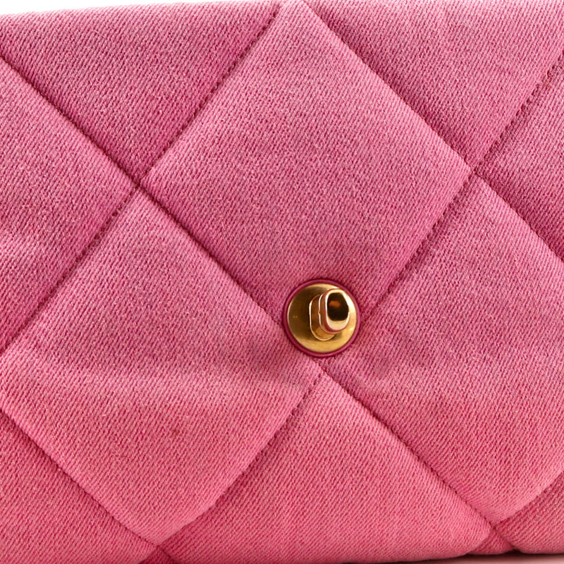 Chanel 19 Flap Bag Quilted Denim Large