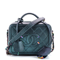 Chanel Filigree Vanity Case Quilted