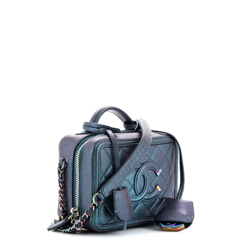 Chanel Filigree Vanity Case Quilted