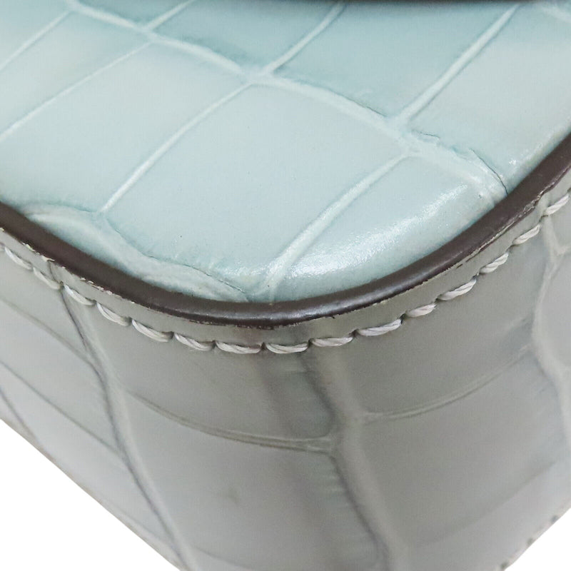 Chole C Shoulder Bag Calfskin Blue