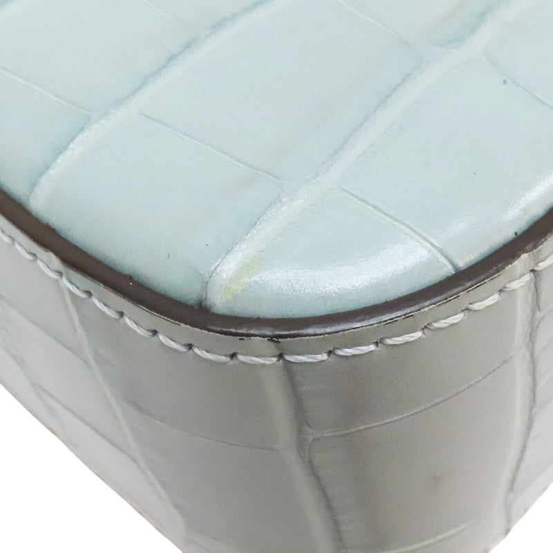 Chole C Shoulder Bag Calfskin Blue