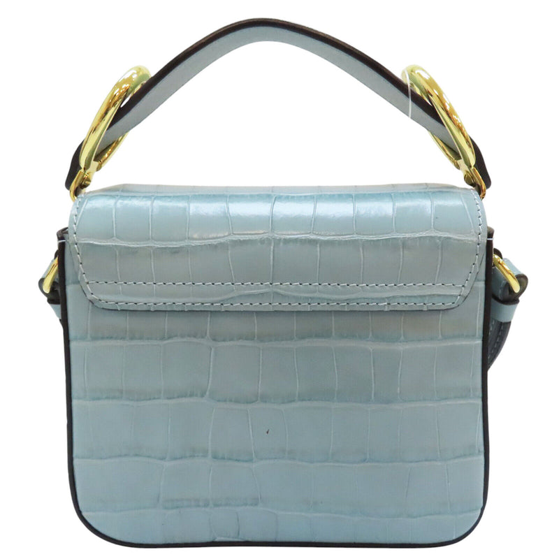 Chole C Shoulder Bag Calfskin Blue