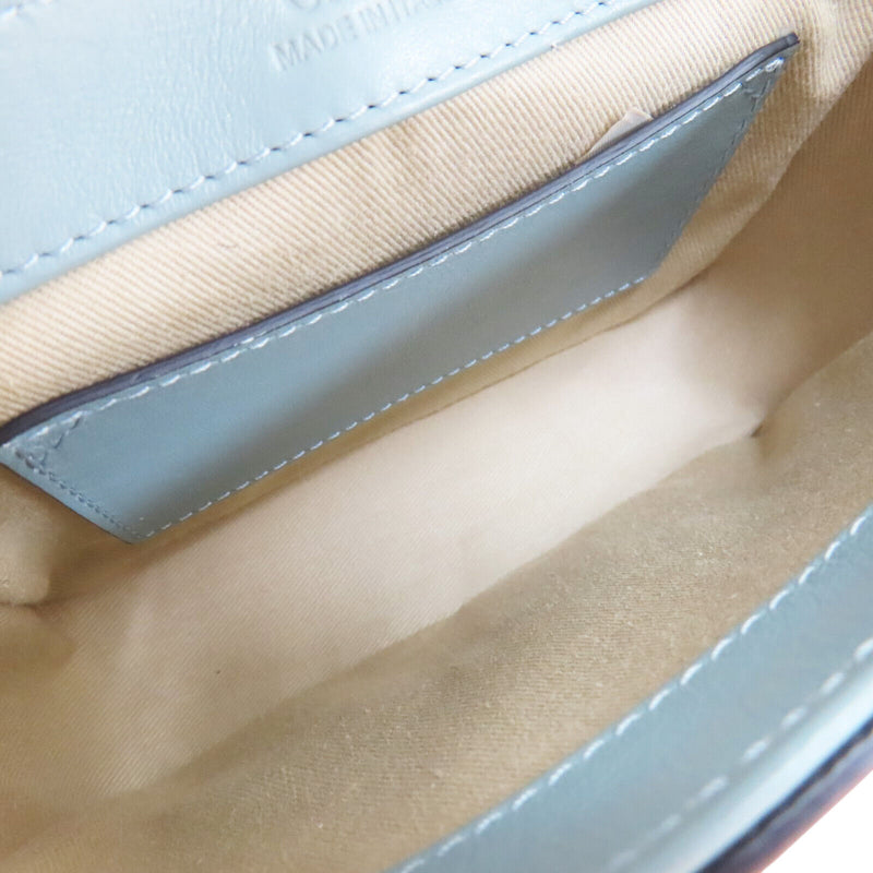 Chole C Shoulder Bag Calfskin Blue