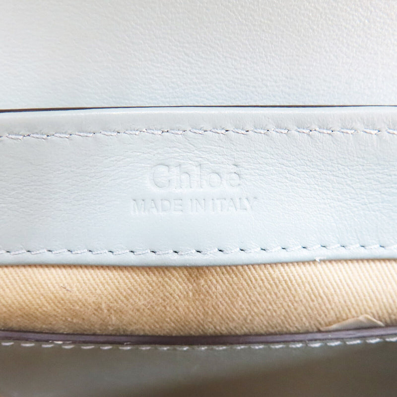 Chole C Shoulder Bag Calfskin Blue