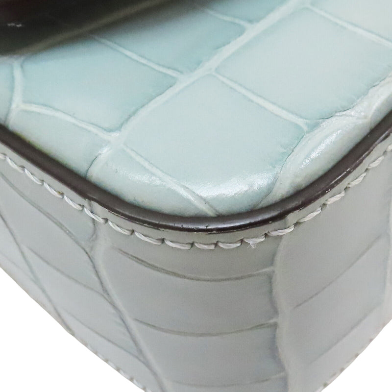 Chole C Shoulder Bag Calfskin Blue