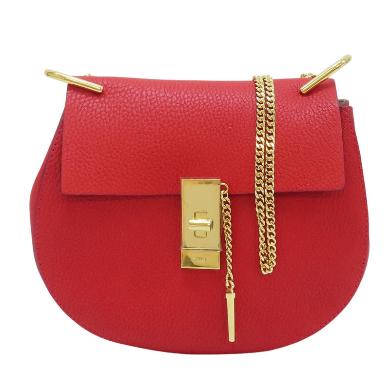 Chloe Drew Shoulder Crossbody Bag Red