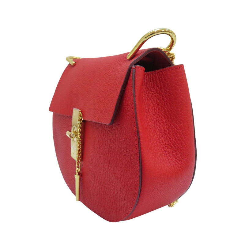 Chloe Drew Shoulder Crossbody Bag Red