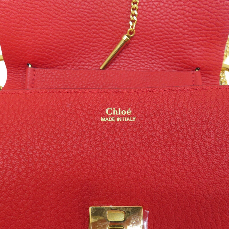 Chloe Drew Shoulder Crossbody Bag Red