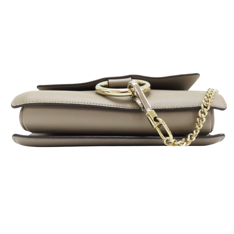 Chloe Faye Shoulder Bag Suede Grey