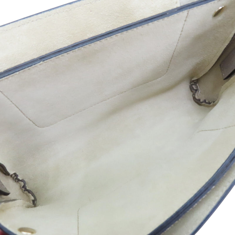 Chloe Faye Shoulder Bag Suede Grey