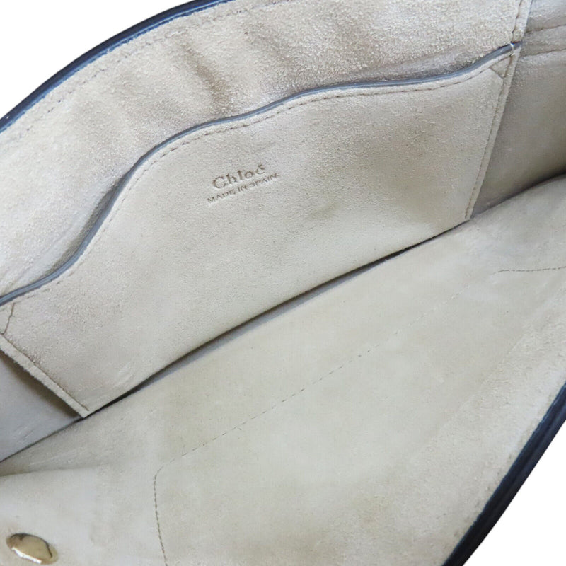 Chloe Faye Shoulder Bag Suede Grey