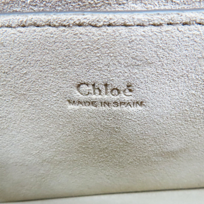 Chloe Faye Shoulder Bag Suede Grey