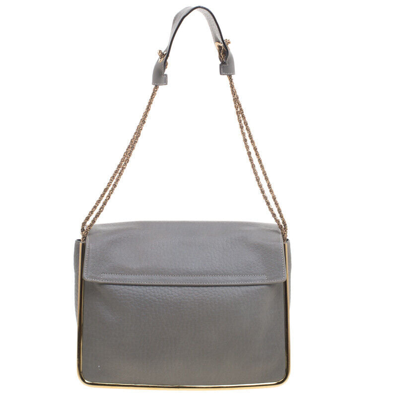 Chloe Grey Pebbled Leather Medium Sally