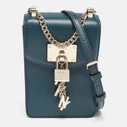 Dkny Teal Green Leather Elissa North
