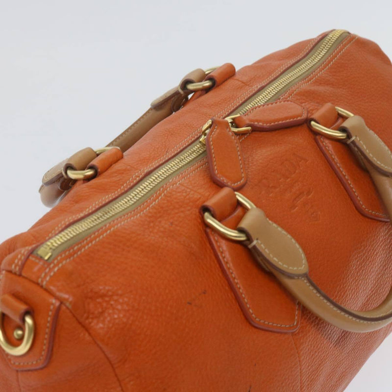 Prada Orange Leather Handbag