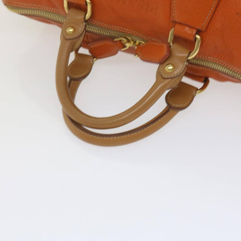 Prada Orange Leather Handbag