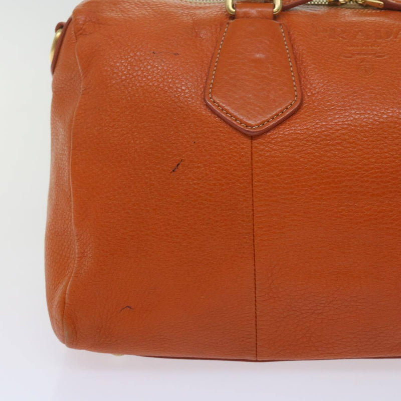 Prada Orange Leather Handbag